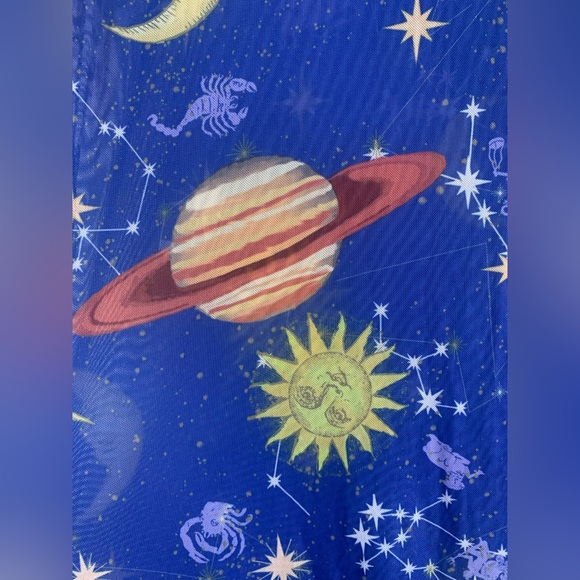 Horoscopez by Dolls Kill - navy blue mesh celestial dress - Picture 10 of 10